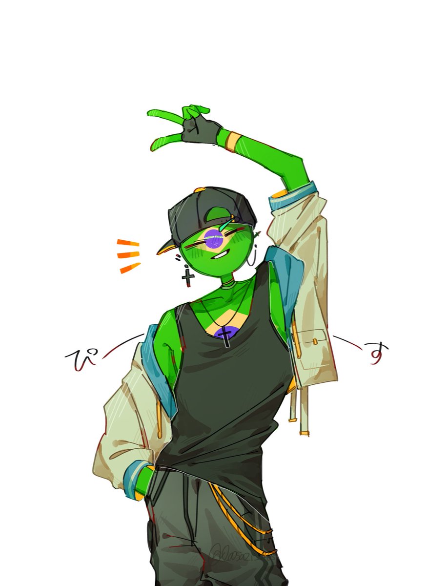 らくがき綺麗にしただけです…でもめちゃ可愛いから🥹💕❤️‍🔥❤️‍🔥
 #カンヒュ  #countryhumans