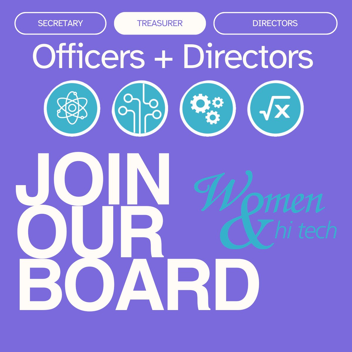WomenandHiTech's tweet photo. ✨ Help us change the landscape of STEM in Indiana! ✨ Women &amp; Hi Tech is seeking bold, mission-driven leaders to join our Board of Directors. 🚀 Learn more and apply at: https://t.co/wVqw9APuJ5 
Applications are due by 4/9/26. 

#WomenInSTEM #BoardService #WomenAndHiTech https://t.co/dsaD26LWca
