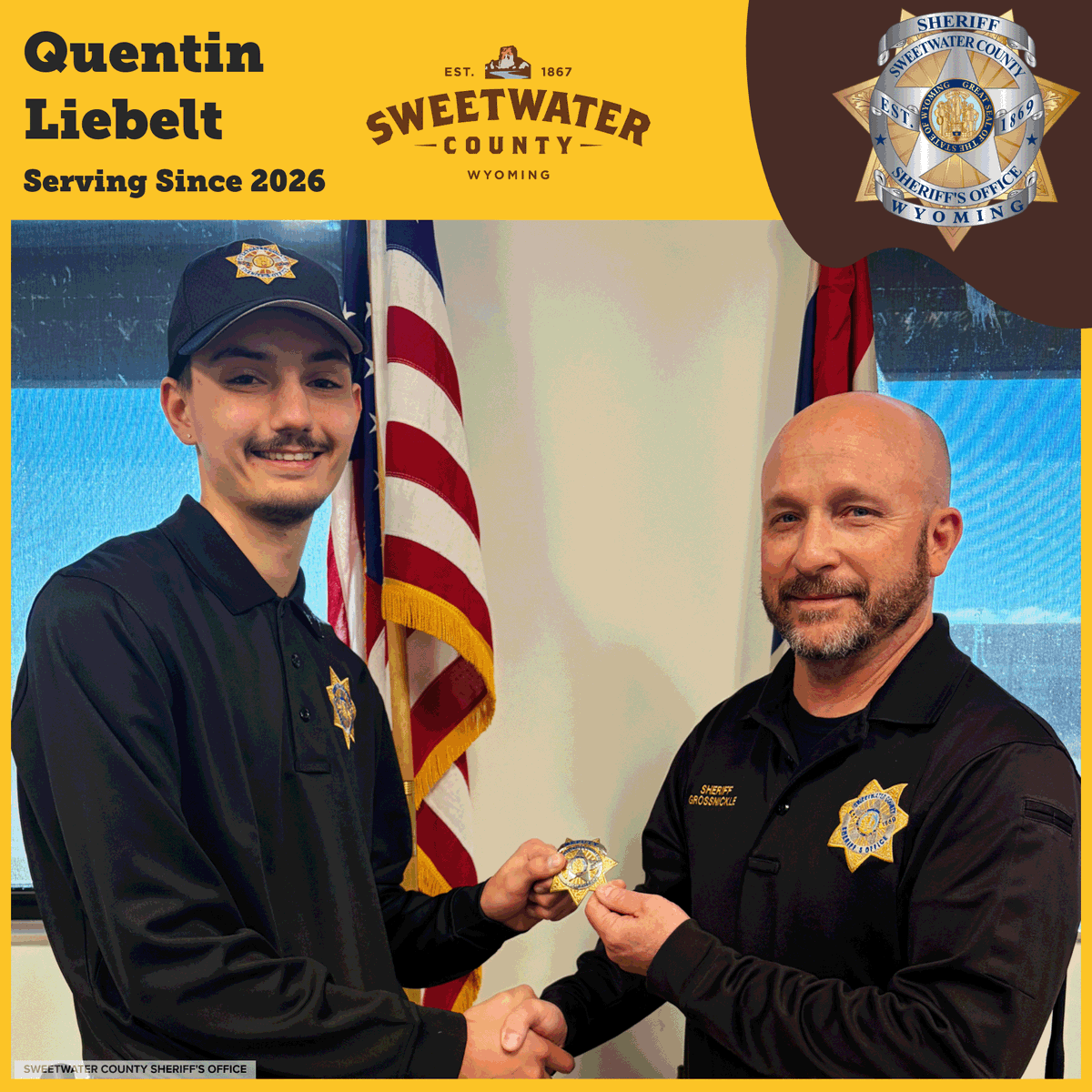sweetwaterso's tweet image. We recently welcomed Deputy Liebelt to our team; he is joining our talented staff at the detention center.
Congratulations, sir! Be safe, and welcome aboard! #newhire