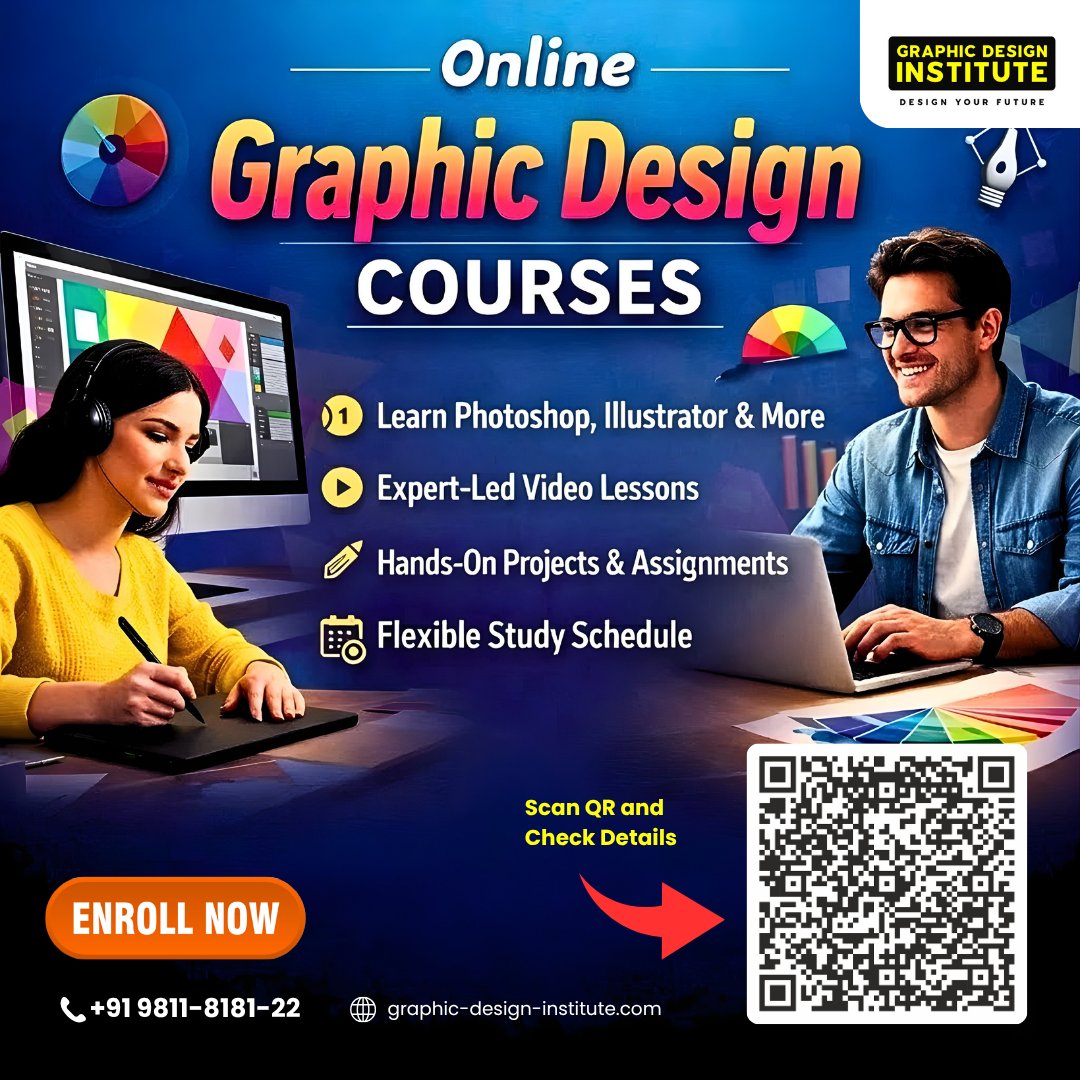 VarunSh47636609's tweet image. All you need now is the right training! Start your journey with our Online Graphic Design Courses! 💻✨

🔗 Scan the QR or visit graphic-design-institute.com/course/online-…

#OnlineGraphicDesignCourses #DesignCareer #GraphicDesignTraining #CreativeSkills #LearnGraphicDesign #FutureDesigners