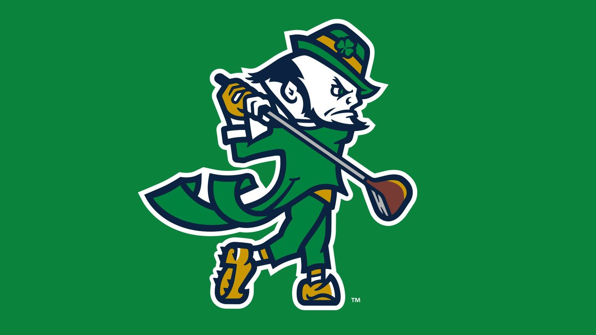 The golfing leprechaun for Notre Dame has been unveiled. Coming soon to a country club near you.