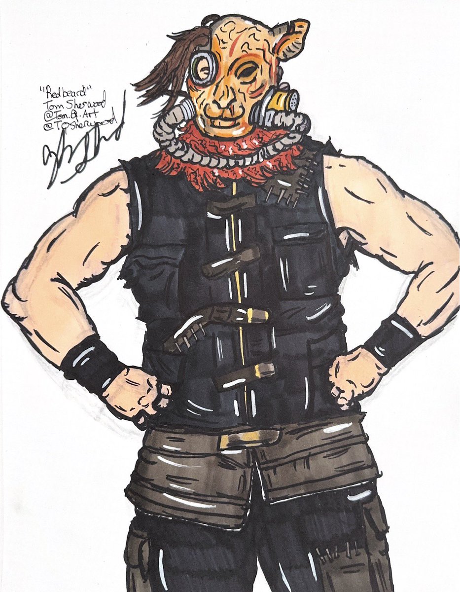 TQSherwood's tweet image. “Redbeard.” Pumped that I drew @ErickRedBeard for the first time!! Just love the sheep mask Erick Rowan had with the Wyatt Family and I had to draw him! #erickrowan #fanart #wyattfamily #wyattsicks