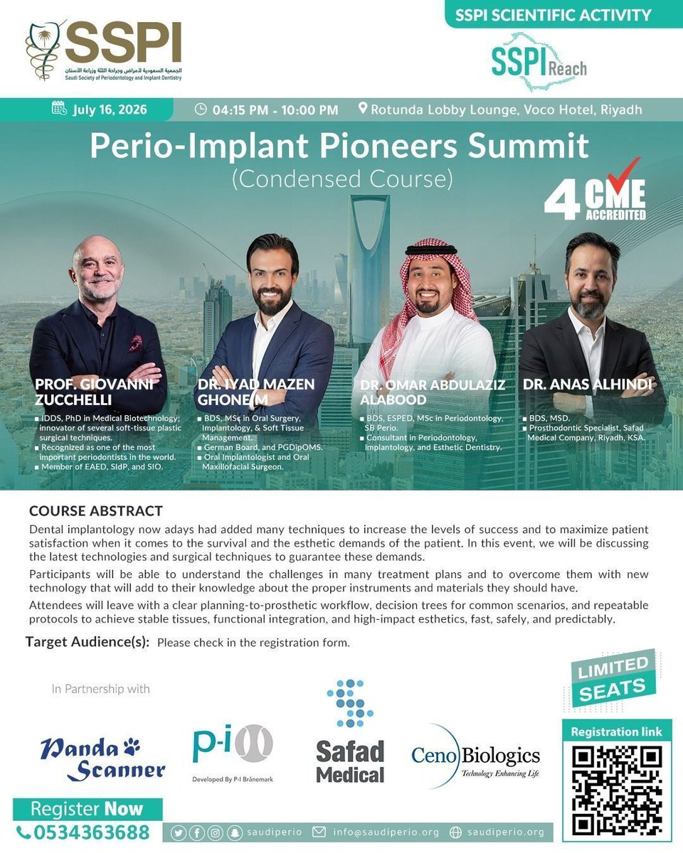 Saudi Society of Periodontology &Implant Dentistry tweet media