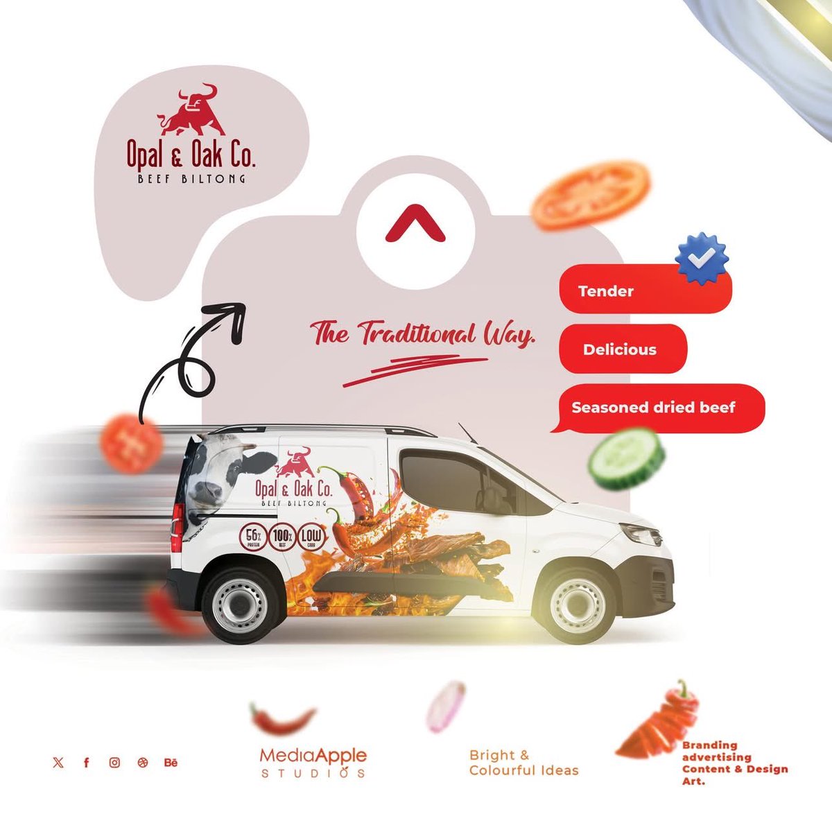 MediaApple_Stud's tweet photo. Introducing the Opal &amp; Oak Co. Beef Biltong brand identity 🤍🥩
A design rooted in heritage, craftsmanship, and quiet confidence.

From the colour palette to the typography, every detail was intentionally chosen to reflect what Opal &amp; Oak Co. stands for. https://t.co/7gfZUZSuWP