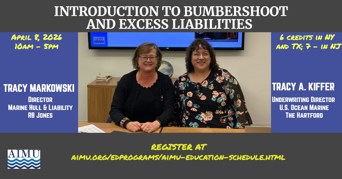 AIMUconnect's tweet photo. 📢 Join us April 8 for an Introduction to Bumbershoot &amp; Excess Liability course
🕙 10:00 AM – 5:00 PM
💻 Virtual or In-Person 
Register at https://t.co/f0dPwovkz2 https://t.co/dWLYmF5WZS