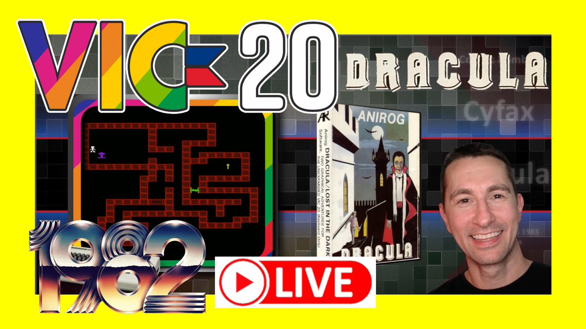 chrono_retro's tweet image. LIVE Tuesday Night!
Dracula (VIC-20) - Chronologically Gaming is LIVE! #retro #videogames #computergames #dracula
youtube.com/live/-NwLcbHqj…