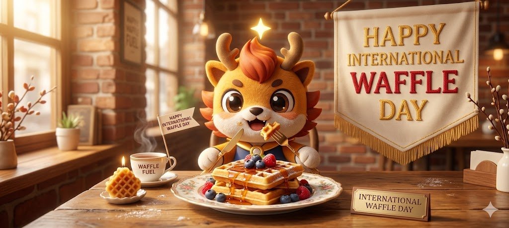 MCG_GOLD's tweet photo. International Waffle Day was actually yesterday, but hey there isn't a rule saying we can't enjoy it the day after! 🧇✨ https://t.co/03LgZT2bGC