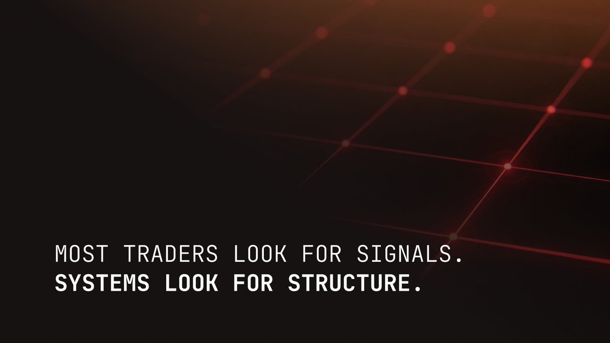 Most traders look for signals.
Systems look for structure.