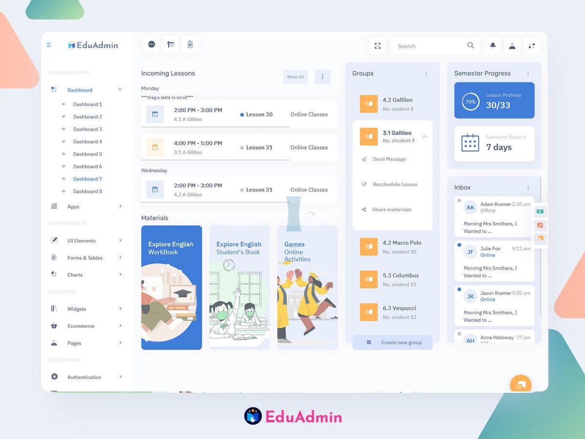 MultiStoreTheme's tweet image. Smart Online Classes Dashboard for Modern E-Learning Platforms

Buy Now: themeforest.net/item/eduadmin-…

#Bootstrap5 #ElearningDashboard #OnlineClasses #AdminTemplate #EdTech #DashboardUI #WebApp #UIUX #ResponsiveDesign #LearningPlatform #AdminPanel #FrontendDev