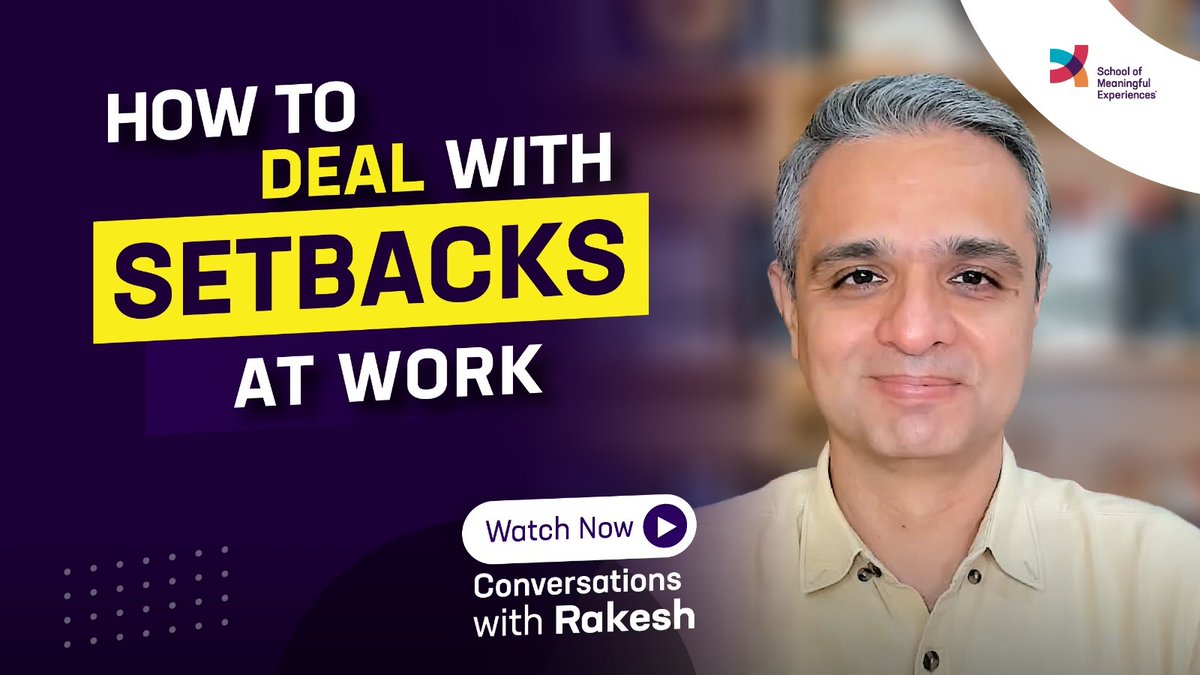 Some_education's tweet image. In his latest video, SoME Founder &amp;amp; CEO Rakesh Godhwani suggests five things we can do to overcome these setbacks and approach the next project with the same passion and enthusiasm. Watch more:

youtu.be/9zLf3yf9kB8?si…

#setbacks #communication #SoME