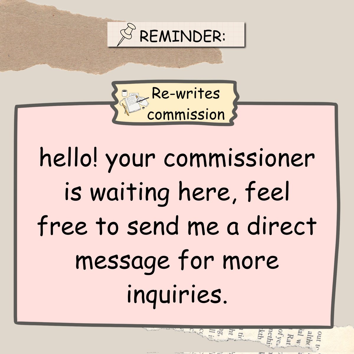 ✍️Re-writes Academic Commission | Always OPEN tweet media