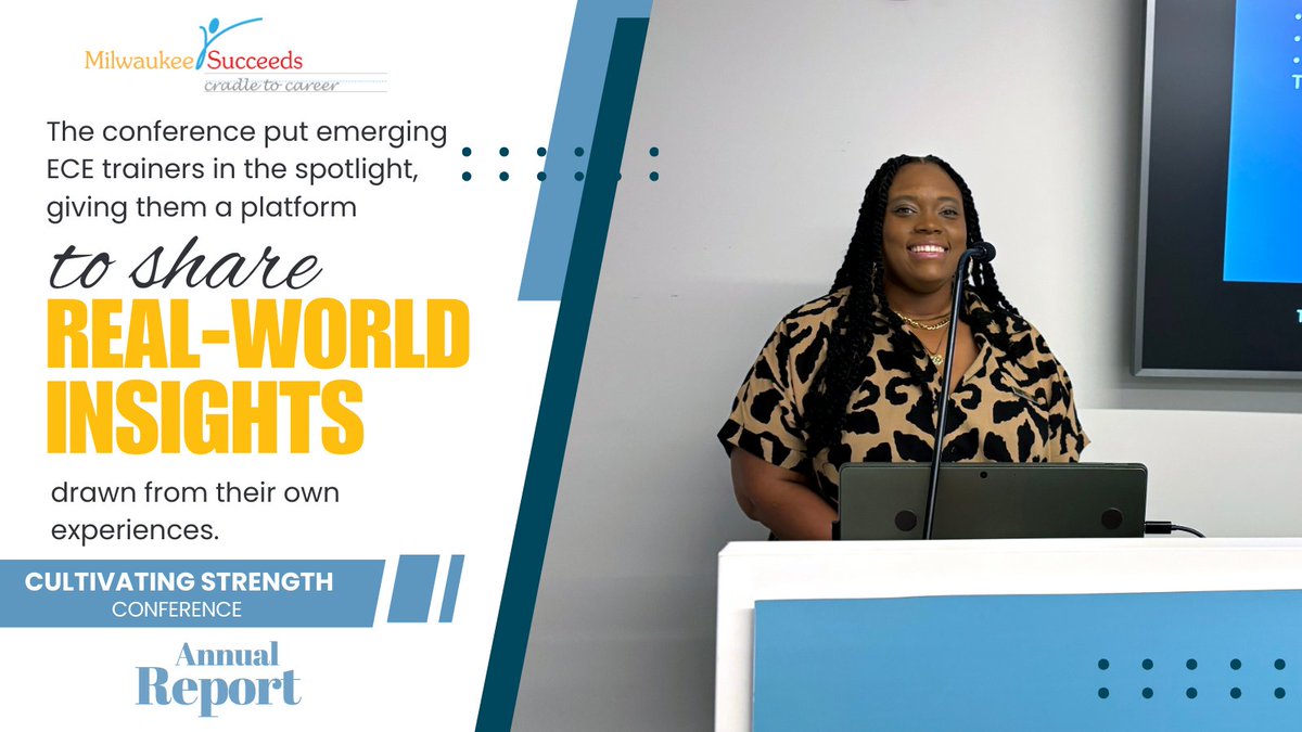 MKESucceeds's tweet image. Our Cultivating Strength Conference empowered emerging #ECE trainers to step up, lead sessions and turn their real-world #classroom experiences into learning opportunities for others. 💛📖 milwaukeesucceeds.org/blog/uplifting…