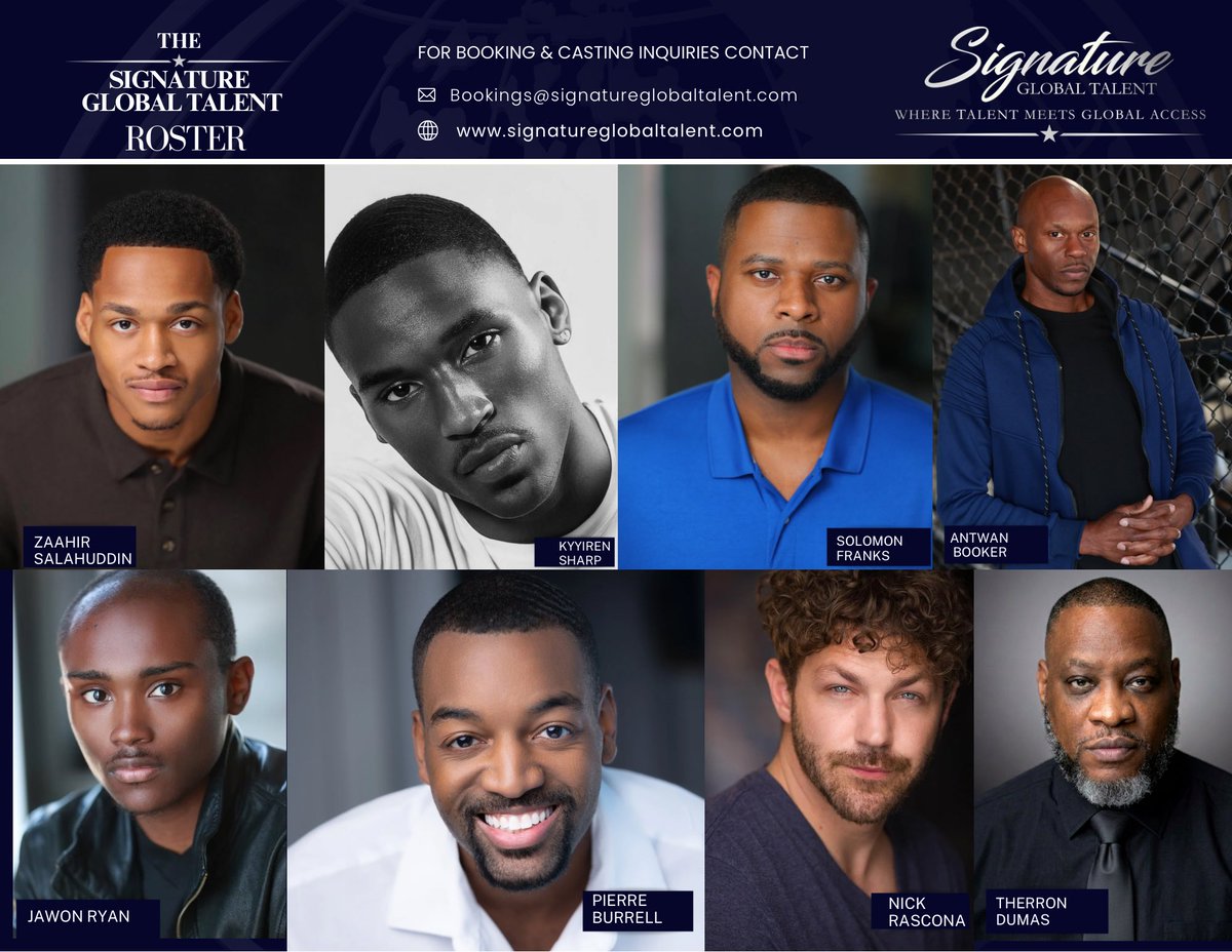 SignatureGBT's tweet image. This roster speaks for itself.
This is a working roster.
This is a refined roster.
This is Signature Global Talent.

For booking and casting inquiries:

Bookings@signatureglobaltalent.com
signatureglobaltalent.com

Where talent meets global access.

#AtlantaActors #AtlantaFilm