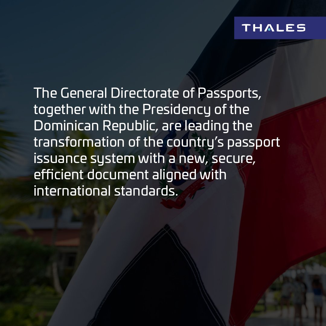 ThalesDigiSec's tweet image. 📣 NEWS: The Presidence of the Dominican Republic has issued the country’s first electronic #passport, developed in partnership with Thales &amp;amp; Midas Dominicana, as part of its strategy to modernise and strengthen #NationalSecurity 👇
thls.co/86PY50YyEfP