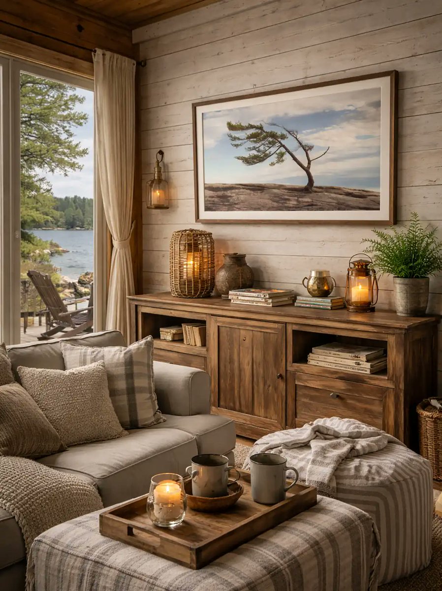Bring the rugged beauty of Georgian Bay into your space with this iconic windswept pine. Transform your room into something truly Canadian. See sizes and options at vaughnbarry.com/killbear-tree-… #WallArt #Muskoka