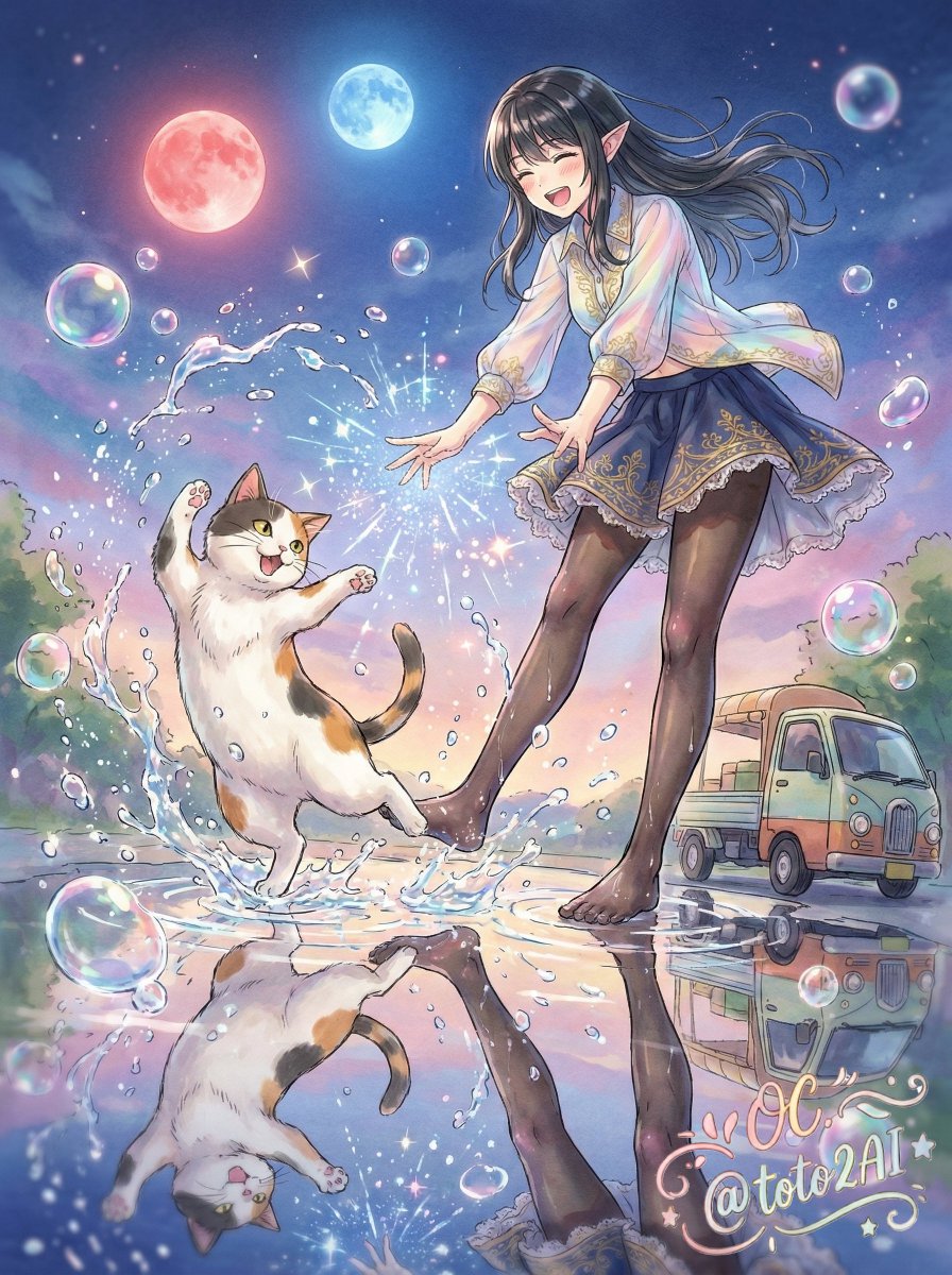 もみじ🍁妖精と三毛猫🎨 tweet media