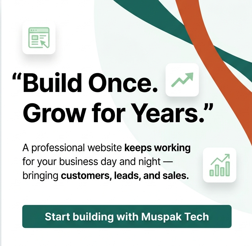 muspaktech's tweet photo. Build once. Grow for years.
Your website should bring customers daily. https://t.co/AU6fwTE8cG