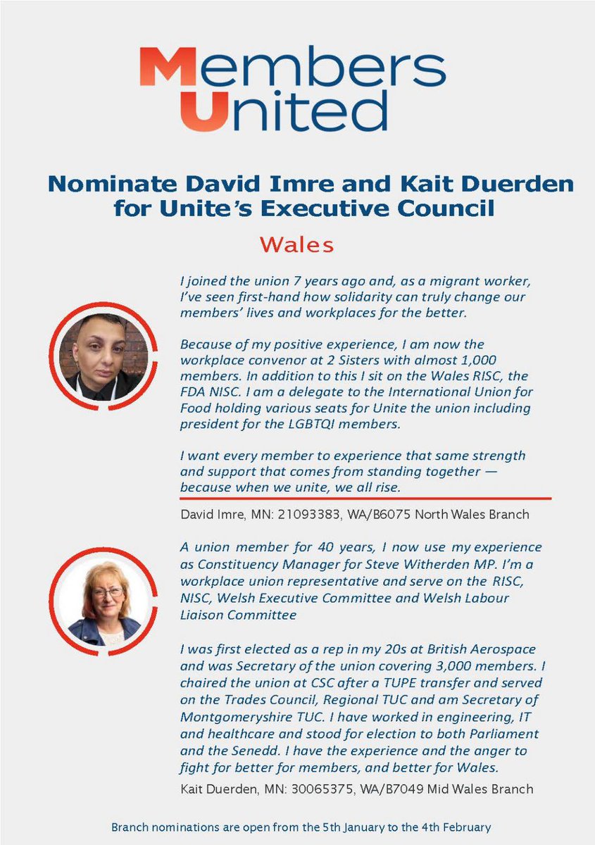 FromSteveHowell's tweet photo. Billionaires wield their power politically and industrially, nationally and internationally.

Our unions have to organise to fight them on all fronts.

That's why I've voted for Kait Duerden and David Imre to represent Wales on the Unite EC.

Check out the @MembersUnitedEC slate. https://t.co/1rcg2Mia8G