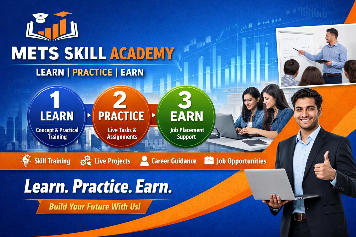 ManehaOne's tweet photo. 🚀 Want to build a strong career?

Join METS Skill Academy – where you don’t just learn, you grow &amp; earn!

📚 Learn – Concept + Practical
💻 Practice – Live Tasks
💼 Earn – Job Support through MCS

👉 Skill lo, confidence badhao, aur apna future secure karo.

#METS #SkillIndia https://t.co/4QEyIPdBwf