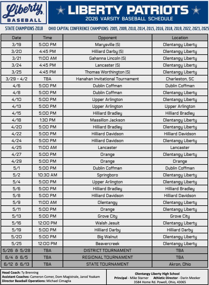 Liberty High School Baseball tweet media