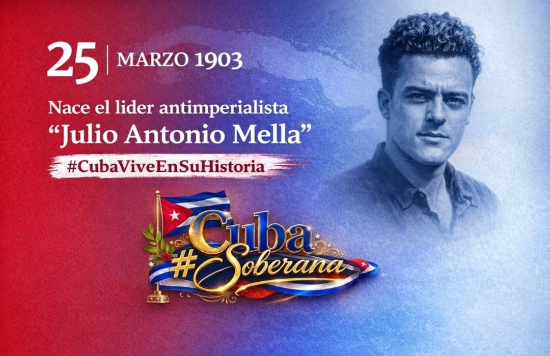 Como Mella, hoy en esta tierra indomable: 👇

‼️“Somos optimistas, confiamos en la victoria, nuestra juventud y nuestros ideales nos incitan a luchar y a triunfar". ‼️

#CubaEstáFirme
#DefendiendoCuba🇨🇺💪❤️