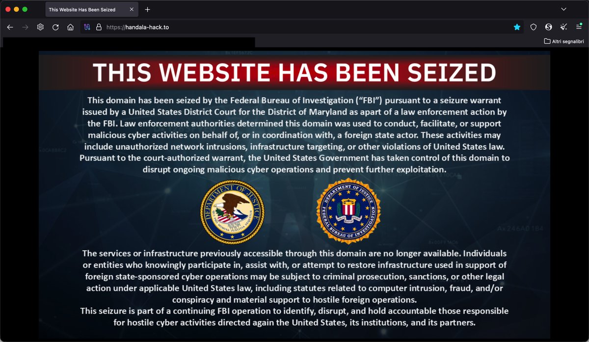sonoclaudio's tweet photo. Il DLS onion del gruppo di #hacktivisti pro #Iran #Handala, poco dopo aver annunciato:
"$50M Reward For Trump & Netanyahu.
To all freedom seekers and justice warriors around the world: We, Handala Hack, hereby announce a $50 million reward for those heroes who can eliminate the main architects of oppression and corruption from the course of history. This substantial prize will be awarded, directly and securely, to any individual ....".