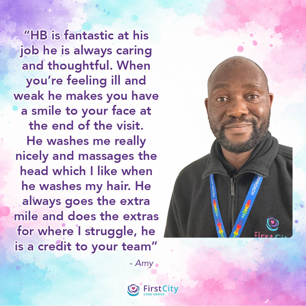 NursingandCare's tweet image. “HB is fantastic at his job he is always caring and thoughtful...He always goes the extra mile and does the extras for where I struggle, he is a credit to your team” 

#ColleagueCompliment #GoodNews #PositiveFeedback