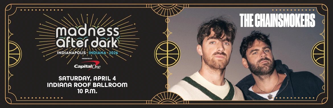 MFinalFour's tweet image. When the buzzer sounds, the music starts! Get ready for @TheChainsmokers at Madness After Dark at the #MFinalFour on on Saturday, April 4. 

Cardholders get priority access to register for tickets today: 1iota.com/show/2050/madn…