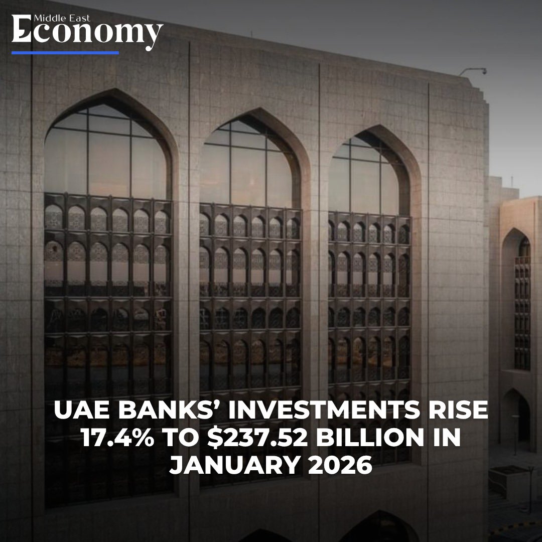 Economy_ME's tweet image. The central bank data revealed that bonds held to maturity grew by 10.5% year-on-year and 0.8% month-on-month to reach AED371.1 billion.

UAE banks’ investments in equities increased by 31.9% annually and 3.3% monthly to reach AED25.2 billion.

#UAE #Banking #Investments