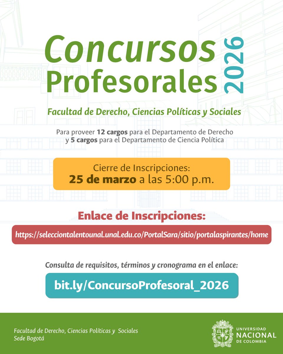 Facultad de Derecho, Ciencias Políticas y Sociales tweet media