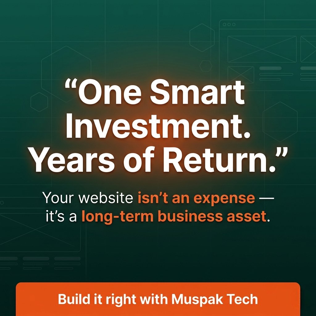 muspaktech's tweet photo. Your website isn’t an expense.
It’s a long-term asset. https://t.co/ArXzji862j