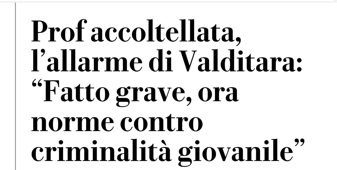 Qualcuno può spiegare a Valditara che al governo ci sta lui?