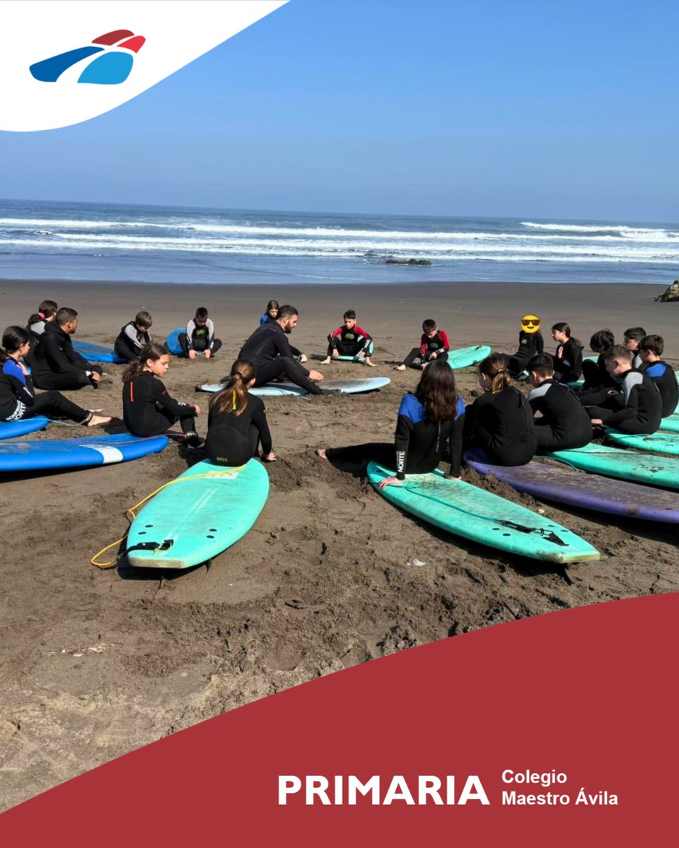 cmaestroavila's tweet photo. ¡Día de surf para 5º de Primaria! 🏄‍♂️🌊 Los alumnos disfrutan a tope en su inmersión lingüística en San Juan de la Arena. 🇬🇧✨

¡Aprendiendo inglés entre olas y mucha diversión! 🤙🎒

#InmersiónLingüística #MaestroÁvila #Surf #Salamanca #Asturias #somoseducere https://t.co/NEu6ayuPpb