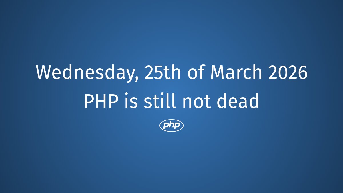 Is PHP dead? tweet media