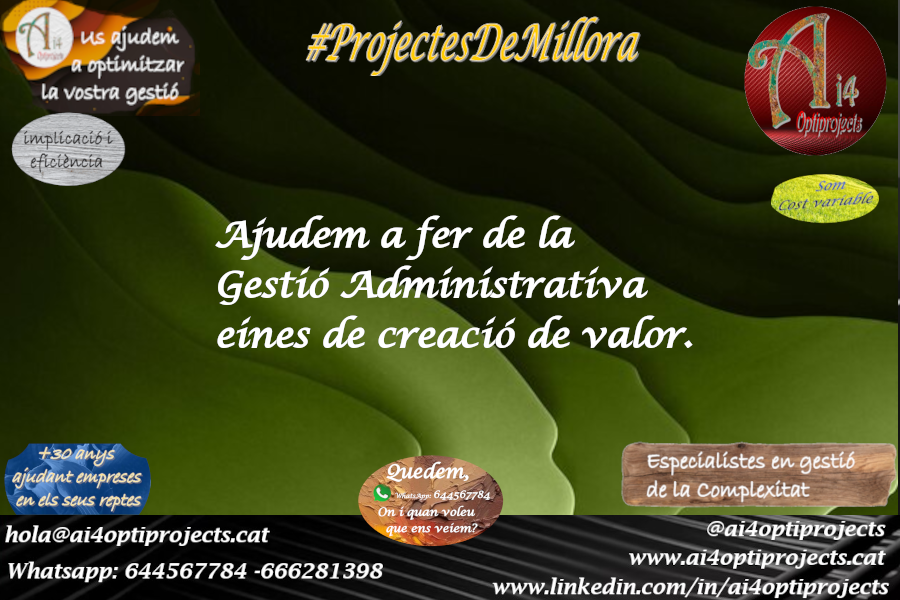 ai4optiprojects's tweet photo. Una bona administració es la primera passa per a una gestió eficient.
#AdministracióEficient, #AdministracióDigital #TransformacióDigital, Eliminem papers i burocràcia que no aporta valor #GestioDocumental
#SolucionsAi4 https://t.co/mCGq5y0Hl7