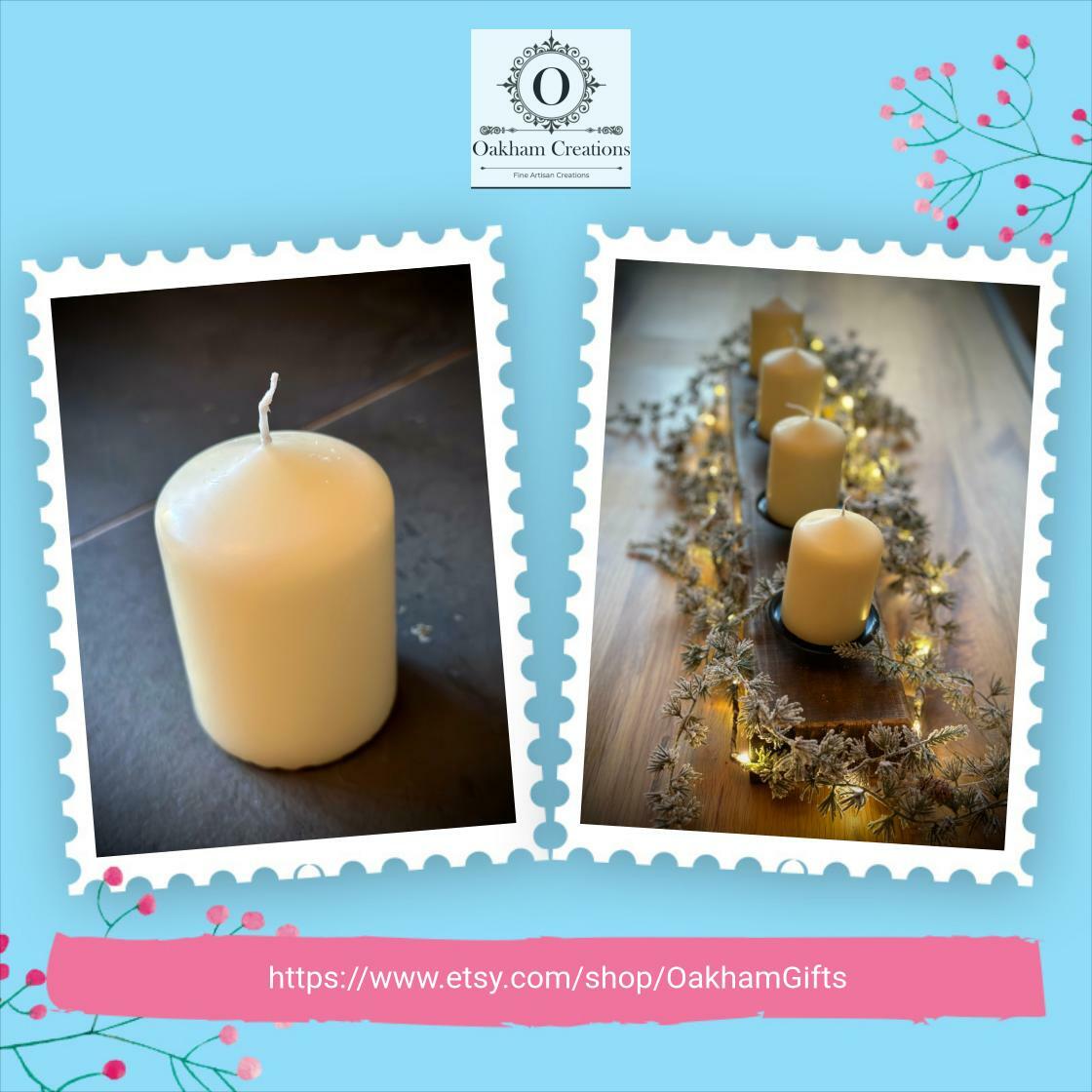 Oakhamcreations's tweet image. Transform your space with our Rustic Wood x4 Pillar Candle Table Decoration for just £41.99. Handcrafted elegance that brings warmth to any room. #HomeDecor #RusticCharm

Shop Now etsy.com/listing/133618…