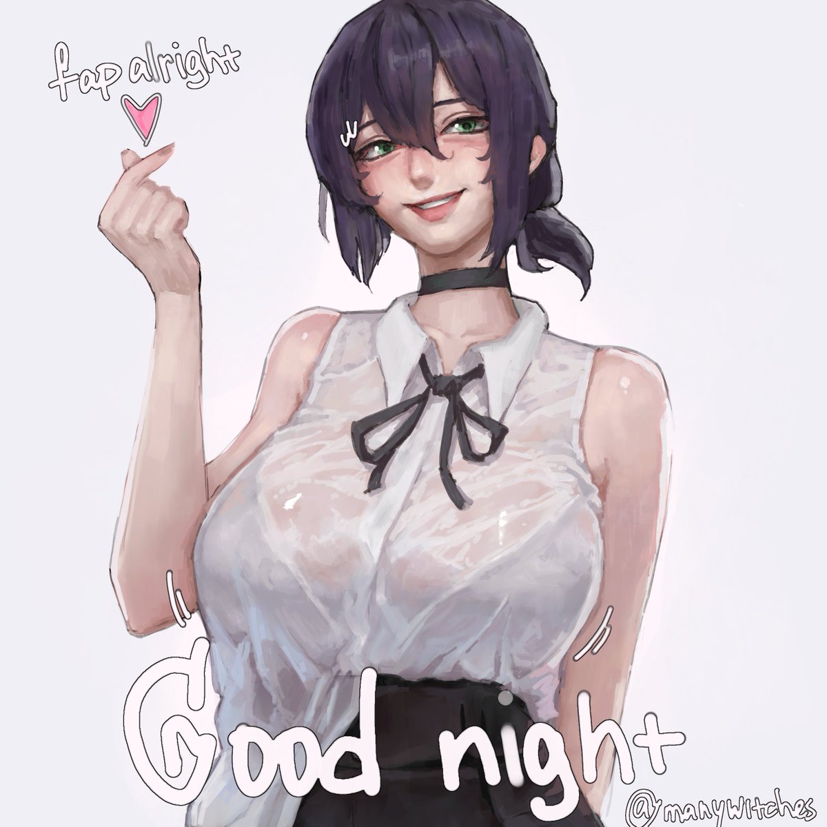 manywitches's tweet photo. a little postcard with Reze for you💌 
sent it to anyone you wish good night🌙 https://t.co/3eeieGLTL0