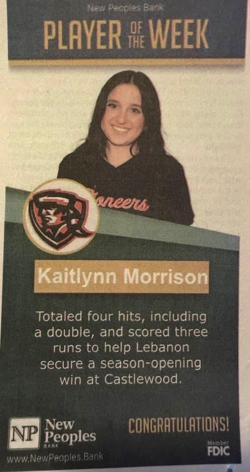 Lebanon High Softball tweet media