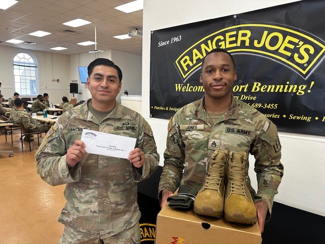 rangerjoes's tweet photo. Another great week at the Fort Benning Newcomers Briefing, and a few Soldiers walked away with some solid gear from Ranger Joe’s. 
✔ A pair of Garmont T8 Falcon Boots
✔ MJ Soffe socks to keep those feet mission-ready
✔ A Ranger Joe’s gift card to gear up https://t.co/27hioA4uys