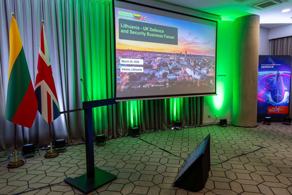 ukinlithuania's tweet image. Today in #Vilnius: the #Lithuania–#UK Defence &amp;amp; Security Business Forum! 🇱🇹🤝🇬🇧 We thank Vice Minister of @Lithuanian_MoD @KarolisALeksa &amp;amp; VM of Economy &amp;amp; Innovation Paulius Petrauskas for opening the event &amp;amp; setting the tone for a day strengthening bilateral cooperation. #UKinLT