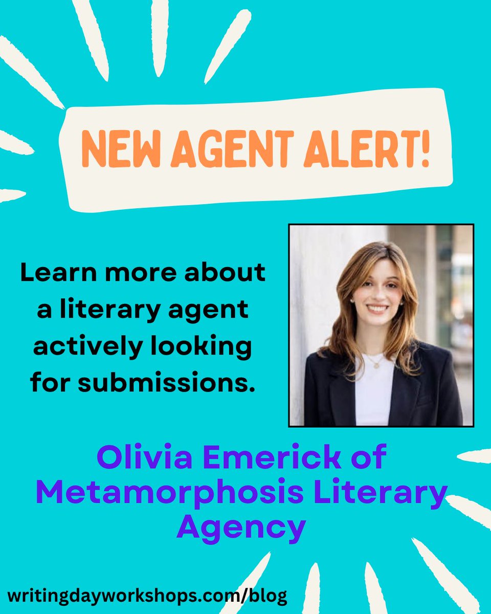 writingdaywksp's tweet image. New Agent Alert!

Olivia Emerick has recently started acquiring at Metamorphosis Literary. Olivia is looking for many genres in YA and Adult fiction!

Discover the full MSWL on our blog:
writingdayworkshops.com/blog

#amwriting #amquerying #literaryagent #writingcommunity