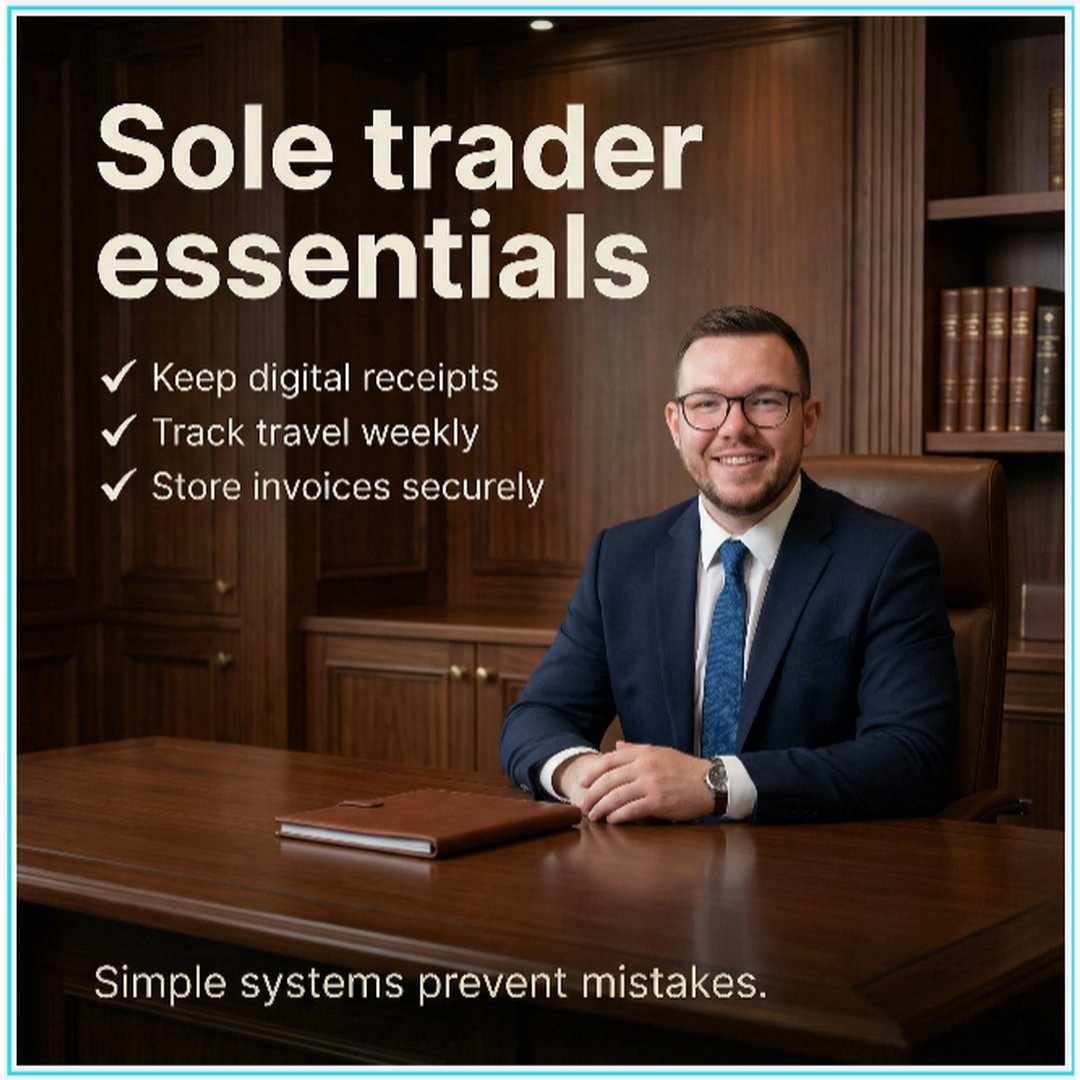 berneandco's tweet image. Sole trader essentials

✔ Keep digital receipts
✔ Track travel weekly
✔ Store invoices securely

Simple systems prevent mistakes.

#SoleTraderNI #BusinessTipsUK #TaxReady #BerneAndCoAccountancyServices