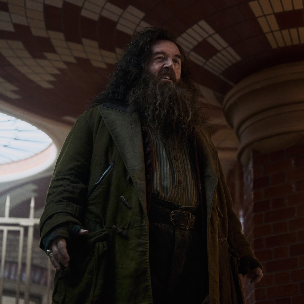 GeekVibesNation's tweet photo. First look at Nick Frost as Hagrid in the #HarryPotter series 

Photograph by Aidan Monaghan/@HBO https://t.co/yabbIEeQy7