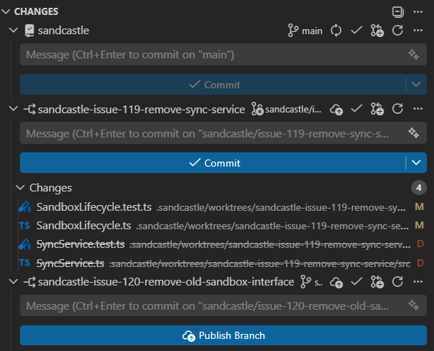 Worktree sandbox changes