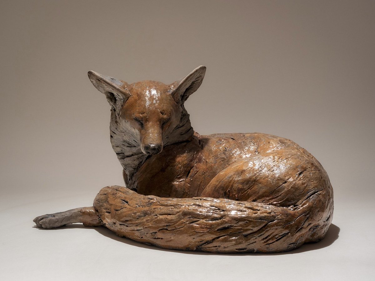 NickMackman's tweet photo. Fox sculptures 2014. Foxes are a fantastic subject to explore in sculpture; they can look so serene at rest but when they open their eyes…https://t.co/voL07Hx1KS #fox https://t.co/8v0ln4MMJD