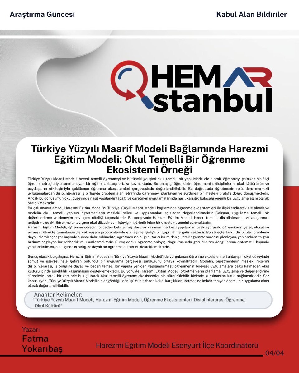 Harezmi Eğitim Modeli-İstanbul tweet media