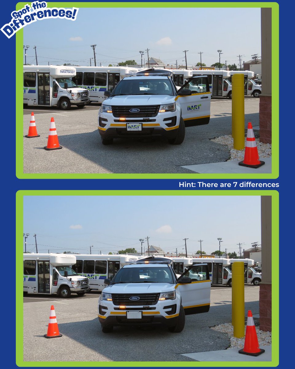 Dartfirststate's tweet image. Can you spot the difference?
#DARTTransit #SpotTheDifference #RideDART
dartfirststate.com