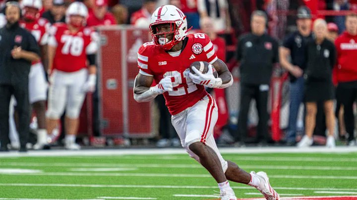 AaronWilson_NFL's tweet image. Nebraska @HuskerFootball  all-purpose All-American running back selection Emmett Johnson, ran mid 4.4 range, lowest was 4.46, today went through extensive drill work, excelled for all 32 #NFL teams. Improved 40-yard dash significantly. from #NFLCombine The Big Ten Conference