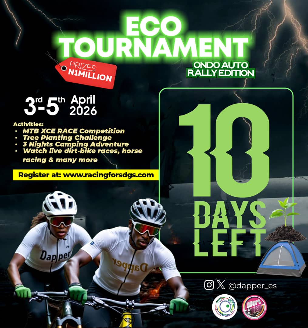 Dapper_ES's tweet photo. Reduced emissions, green solutions! 🌳🚴 Trees and bikes in action!#Ecotournament #OndoAutoRally edition #climateaction #treeplanting #MTBXCE #workandplay #racing4SDGs https://t.co/8JlVss7N9G