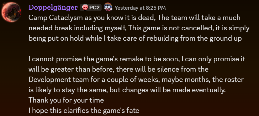Camp Cataclysm tweet media